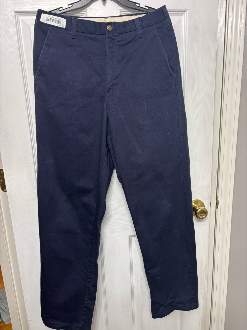 Men's Classic Straight Chino Pants - Navy - steel guard FR